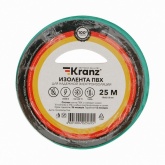 Изолента ПВХ Kranz 15мм х 25м толщина 0,13 зеленая [уп.5шт]
