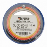 Изолента ПВХ Kranz 15мм х 10м толщина 0,13 синяя [уп.10шт]