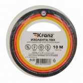 Изолента ПВХ Kranz 15мм х 10м толщина 0,13 белая [уп.10шт]
