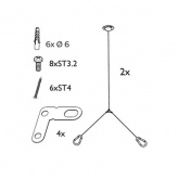 Комплект Philips RC048Z SME-2 для подвесного монтажа светильников RC091V / RC048 (упаковка 2 шт)