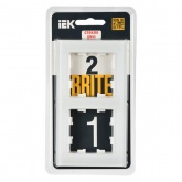 Рамка на 2 поста ИЭК BRITE стекло белый матовый (РУ-2-2-Бр)