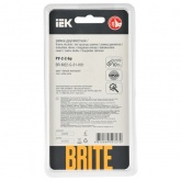 Рамка на 2 поста ИЭК BRITE стекло белый матовый (РУ-2-2-Бр)