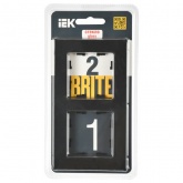 Рамка на 2 поста ИЭК BRITE стекло черный матовый (РУ-2-2-Бр)