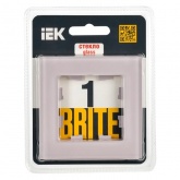 Рамка на 1 пост ИЭК BRITE стекло розовый матовый (РУ-1-2-Бр)