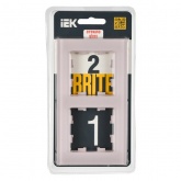 Рамка на 2 поста ИЭК BRITE стекло розовый матовый (РУ-2-2-Бр)