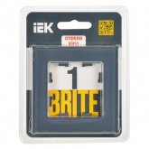 Рамка на 1 пост ИЭК BRITE стекло маренго матовый (РУ-1-2-Бр)