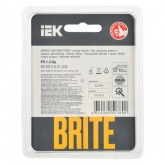 Рамка на 1 пост ИЭК BRITE стекло маренго матовый (РУ-1-2-Бр)