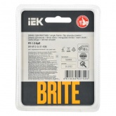 Рамка на 1 пост ИЭК BRITE стекло персиковый матовый (РУ-1-2-БрП)