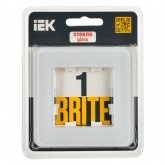 Рамка на 1 пост ИЭК BRITE стекло белый (РУ-1-2-Бр)