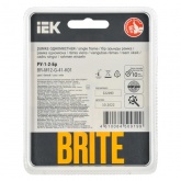 Рамка на 1 пост ИЭК BRITE стекло белый (РУ-1-2-Бр)