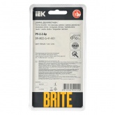 Рамка на 2 поста ИЭК BRITE стекло белый (РУ-2-2-Бр)