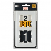 Рамка на 2 поста ИЭК BRITE стекло белый (РУ-2-2-Бр)