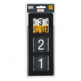 Рамка на 3 поста ИЭК BRITE стекло черный (РУ-3-2-Бр)