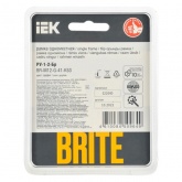 Рамка на 1 пост ИЭК BRITE стекло графит RE (РУ-1-2-Бр)