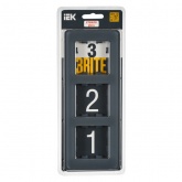 Рамка на 3 поста ИЭК BRITE стекло графит RE (РУ-3-2-Бр)