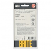 Рамка на 2 поста ИЭК BRITE стекло песчаный RE (РУ-2-2-Бр)