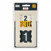 Рамка на 2 поста ИЭК BRITE стекло песчаный RE (РУ-2-2-Бр)