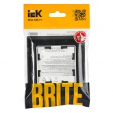 Рамка на 1 пост ИЭК BRITE пластик хром/черный (РУ-1-Бр)