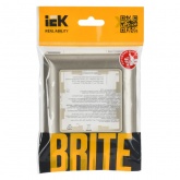 Рамка на 1 пост ИЭК BRITE пластик бежевый/шампань (РУ-1-Бр)