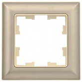 Рамка на 1 пост ИЭК BRITE пластик бежевый/шампань (РУ-1-Бр)