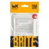 Рамка на 1 пост ИЭК BRITE пластик белый/белый (РУ-1-Бр)