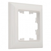 Рамка на 1 пост ИЭК BRITE пластик белый/белый (РУ-1-Бр)