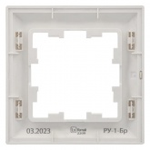 Рамка на 1 пост ИЭК BRITE пластик белый/белый (РУ-1-Бр)