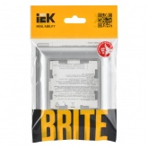 Рамка на 1 пост ИЭК BRITE пластик алюминий/алюминий (РУ-1-Бр)