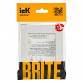 Рамка на 1 пост ИЭК BRITE пластик белый рифленый (РУ-1-Бр)