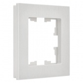 Рамка на 1 пост ИЭК BRITE пластик белый рифленый (РУ-1-Бр)