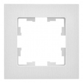 Рамка на 1 пост ИЭК BRITE пластик белый рифленый (РУ-1-Бр)