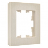 Рамка на 1 пост ИЭК BRITE пластик бежевый рифленый (РУ-1-Бр)