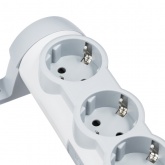 Колодка электрическая на 5 розеток 16А с заземлением и шторками белая Комфорт, Legrand