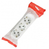 Колодка электрическая Makel на 3 розетки 16А с заземлением белая