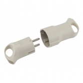 Розетка кабельная с заземлением ЭРА R3 2P+E 16А угловая белая