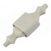 Розетка кабельная без заземления ЭРА R2 2P 6А прямая белая