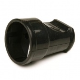 Розетка переносная без заземления Makel 2P 10А прямая черная