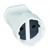 Розетка переносная без заземления Makel 2P 10А прямая белая