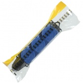 Розетка каучуковая тройная с крышками ИЭК Омега РБ33-1-0м 3х2P+E 16А каучук IP44 синяя