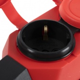 Розетка каучуковая двойная настенная с крышками ЭРА K2e(R) 2х2P+E 16А IP44 красная