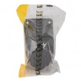 Розетка каучуковая настенная с крышкой ИЭК Омега РБу13-1-0м 2P+E 16А угловая IP44 черная