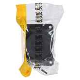 Розетка каучуковая настенная с крышкой ИЭК Омега РБ13-1-0м 2P+E 16А прямая IP44 черная