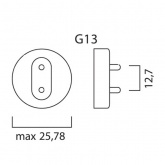 Люминесцентная линейная лампа Sylvania T8 F 36W Green G13 зеленая 1200mm