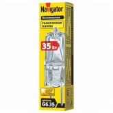 Лампа галогенная капсульная Navigator 94 213 JCD 35W 230V G6.35 260Lm 2000h прозрачная