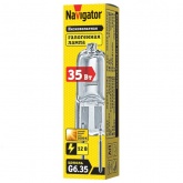 Лампа галогенная капсульная Navigator 94 211 JC 35W 12V G6.35 490Lm 2000h прозрачная