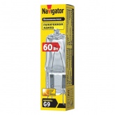 Лампа галогенная капсульная Navigator 94 216 JCD9 60W 230V G9 прозрачная