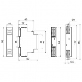 Реле промежуточное Меандр МРП-4 8А 2НО/НЗ+2НО 230В AC/DC УХЛ4 на DIN-рейку