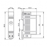 Модульный промышленный термостат NC контакт; диапазон температур: от -20 до +40C на DIN-рейку