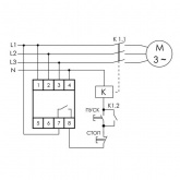 Реле контроля наличия, асимметрии фаз CZF-B, асимметрия 55 В, задержка отключения 3-5 с, 1NO.
