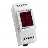 Вольтметр Вм-3 40-450В измерение напряжения трехфазной сети (ТОЛЬКО ФАЗНОЕ)(white)